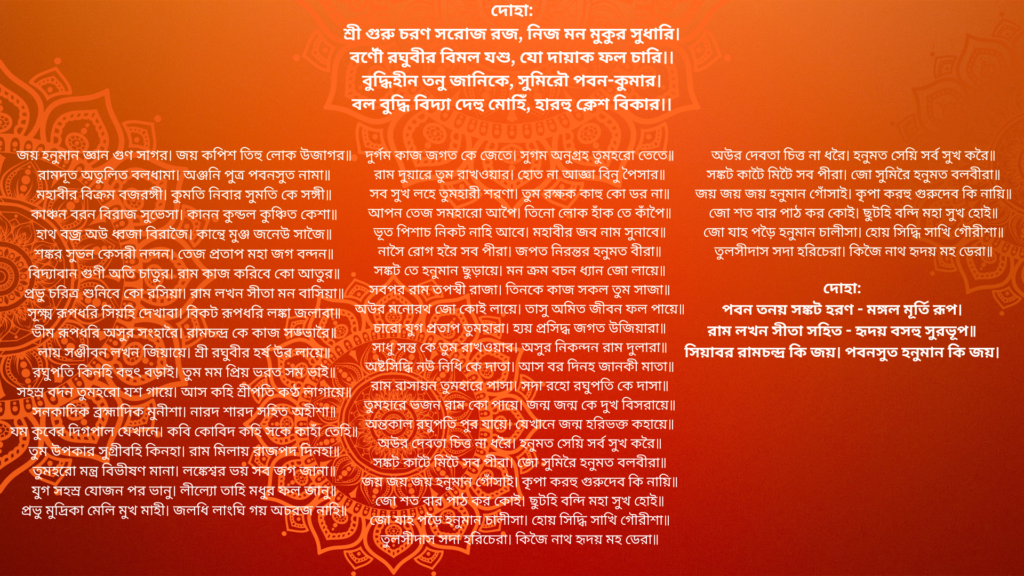 Hanuman Chalisa Full in Bengali