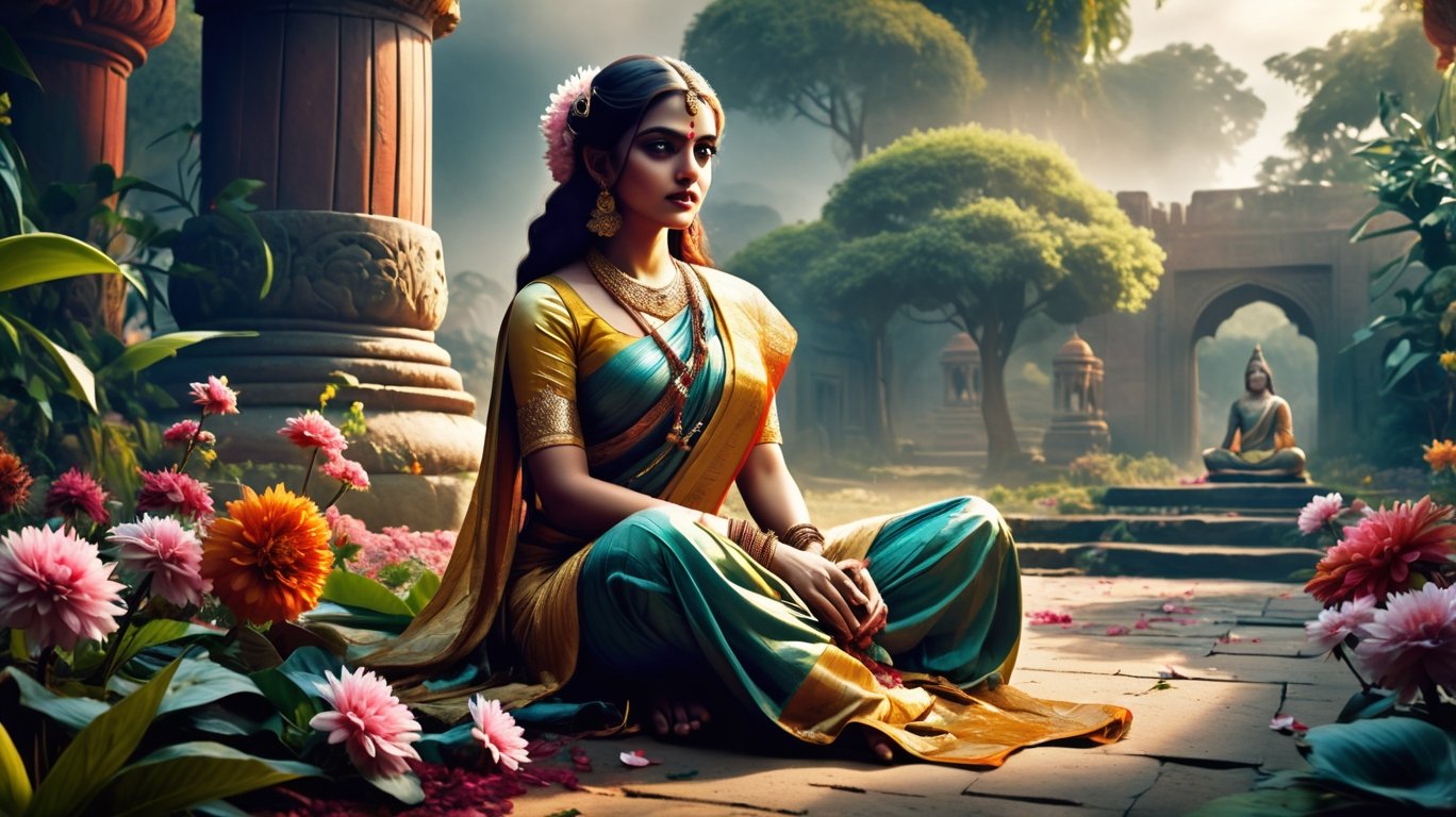 Hanuman's coversation with Sita Maa