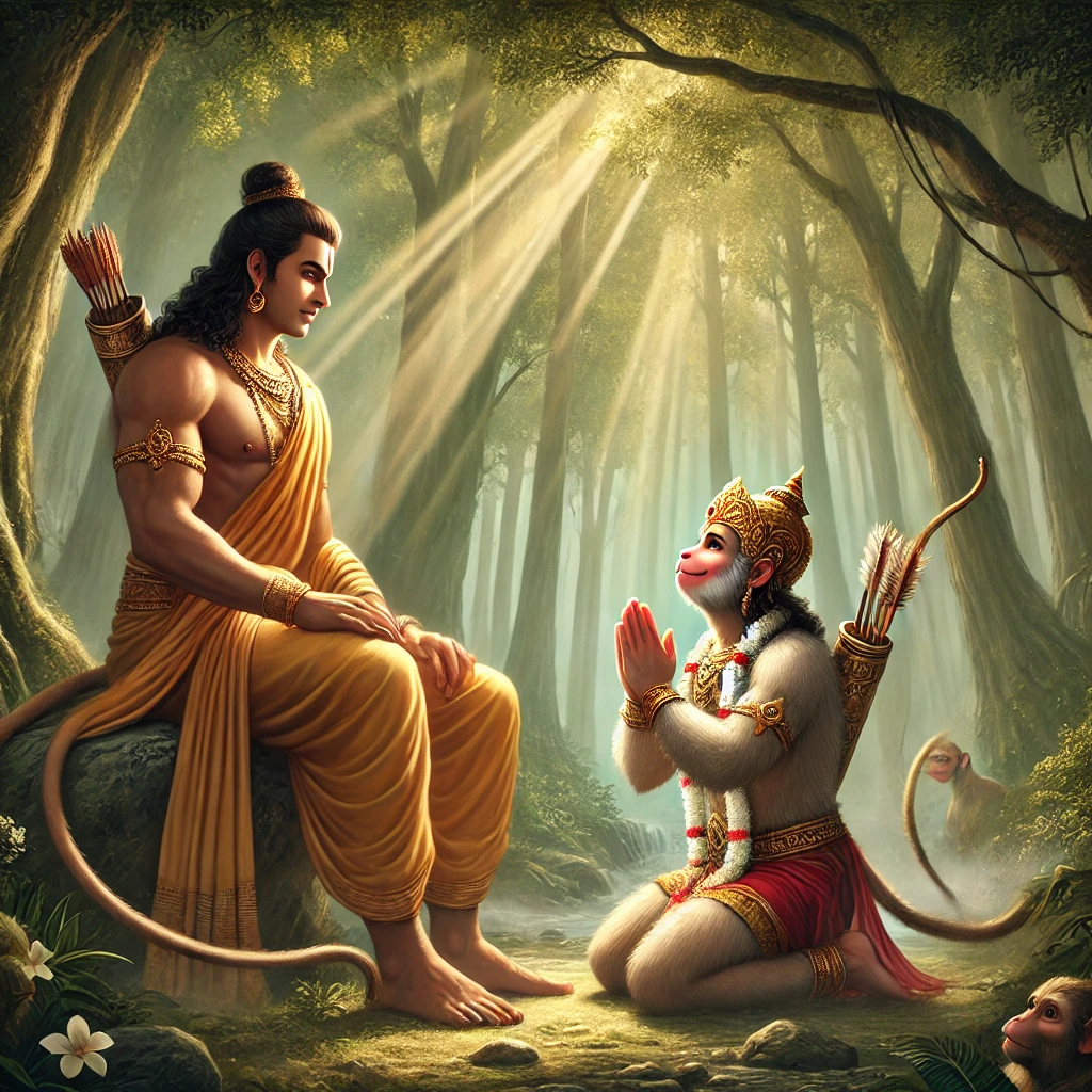 Lord Rama and Hanuman