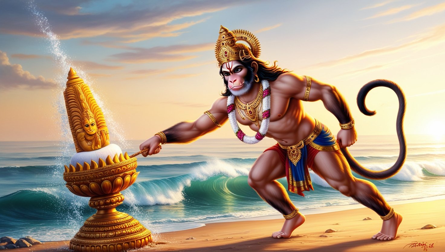 Hanuman Lifting Shivlinga