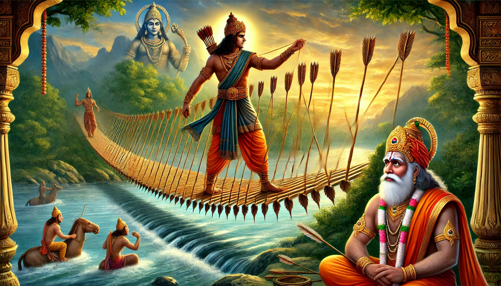 Arjuna and Hanuman